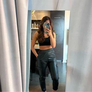 Zara faux leather pants